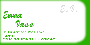 emma vass business card